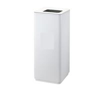 GTOULHH Disposal Bins Outdoor Waste Recycle Bin Large-capacity Thickened Trash Can 48L Square Trash Can Outdoor Commercial Workplace Waste(White)