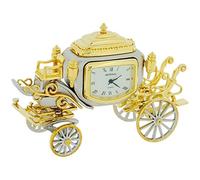 GTP Jubilee Miniature Two Tone Plated Royal State Coach Novelty Collectors Clock IMP1050