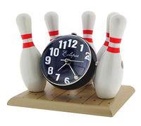 GTP Unisex Rotating Bowling Ball Globe Multicoloured on Resin Novelty Desktop Collectors Miniature Clock IMP426(AL)