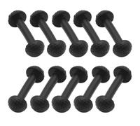 gtpartes 10pcs Motu Leg Band Replacement Connectors Fit for vintage figures Black Rubber