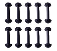 gtpartes 10Pcs Vintage Figure Leg Band Replacement Fit for Motu Original Series Action Figures Masters of The Universe Toy Leg Connector Sorting Stacking Toys Black Rubber