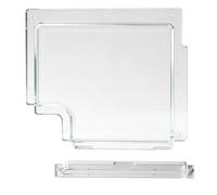 gtpartes GTPARTS RV Screen Door Slider Panel Clear Plexiglass 4701-00 Screen Door Slide Panel and 4700-00 Stopper Compatible with Dexter RH (Right Hand) Series 5050 Radius Corner Upgraded Screen Door