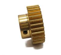 GTPBAO 0.5 Module 57 Teeth Brass Spur Gear with Step 0.5M 57T Straight Teeth Cylindrical Gear Motor Pinion shaft hardware(6.35mm BORE)