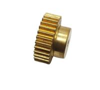 GTPBAO 0.5M 53T Spur Gear with Step Straight Teeth Transmission 0.5 Module 30 Teeth Copper Motor Pinion shaft hardware(7mm bore)