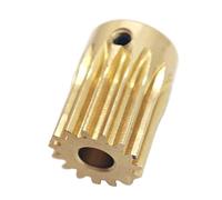 GTPBAO 0.7 Module 19 Teeth Brass Spur Gear Mini Step Pinion 15mm Long Straight Teeth Gear 0.7M 19T Cylindrical Gear shaft hardware(4mm bore)