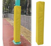 GTPBAO 1.2m/4ft Tall Wrap Around Pole Padding for Playground, Square Basketball Post Pad Outdoor, Removable Gym Wall Pads, Yellow(9x9 inch)