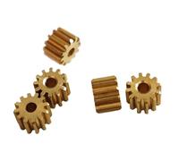 GTPBAO 10pcs 0.3M 7T Gear 0.8mm 1mm Tight Fit Shaft Motor Gear 0.3 Module 7 Teeth Copper Based Straight Teeth Pinion shaft hardware(3mm thick 0.98mm bore)