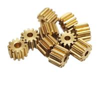 GTPBAO 10pcs 0.4 Module Cylindrical Gear 4mm Thickness Straight Gear 0.4M 6T 7 Teeth 8 Teeth 10T 11T Motor Shaft Pinion shaft hardware(10T 1.18mm bore)