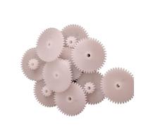 GTPBAO 10pcs 0.5 Module Double Layer Gear 20102A 20102B Plastic Bilayer Gear 2mm Loose Tight Fit 0.5M 20 Teeth 10 Teeth Pinion shaft hardware(2mm loose fit)