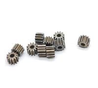 GTPBAO 10pcs 0.5M 8T Iron Flat Spur Gear 1.48mm Bore 0.5 Module 8 Teeth Straight Teeth Gear 5mm Diameter 4mm Thickness Pinion shaft hardware