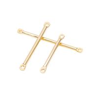 GTPBAO 10pcs Gold Tube Bar Connectors, Gold Plated Brass Stick Charm Pendants for Making 20mm 25mm 30mm 40mm Straight(25mm ID)