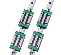 GTPBAO 15mm Width Square Rail Guideway Heavy 2pcs HGR15 Linear Motion Guide Rail 4pcs HGH15CA Slide Blocks for X Y Z Axis load rail(550mm 21.65" long)