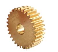 GTPBAO 1pc 0.5 Module 37 Teeth Brass Spur Gear 5mm Thickness 19.5mm Diameter Cylindrical Flat Gear 0.5M 37T Tight Fit Pinion shaft hardware(4mm bore)