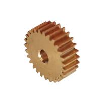 GTPBAO 1pc 0.5M 28T Straight Teeth Pinion 15mm Diameter 5mm Thickness Copper Cylindrical Gear 0.5 Module 28 Teeth Brass Spur Gear shaft hardware(3mm bore)