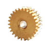 GTPBAO 1pc 0.5M 46T Copper Flat Spur Gear 24mm Diameter 5mm Thickness Straight Teeth Pinion 0.5 Module 43 Teeth Cylindrical Gear shaft hardware(5mm bore)