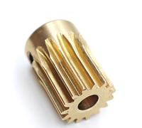 GTPBAO 1pcs 0.5 Module Half Teeth Spur Gear 24 Teeth Copper Cylindrical Spur Gear 0.5M 24T Straight Teeth Transmission Pinion shaft hardware(7mm bore)