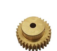 GTPBAO 1pcs 0.5M 48T Brass Cylindrical Gear 0.5 Module 48 Teeth Spur Gear with Step 25mm Diameter Motor Pinion M3 Screw shaft hardware(7mm bore)
