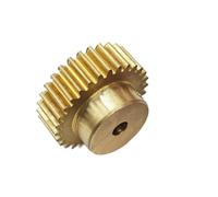 GTPBAO 1pcs Brass Spur Gear 0.5 Module 61 Teeth Cylindrical Gear with Step Straight Teeth 0.5M 61T Motor Pinion M3 Screw shaft hardware(6mm bore)