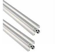 GTPBAO 2pcs 1515 Aluminum Profiles European Standard Silver Anodized Extrusion Frame for Cabinet Assembly Climbing Racks Fence Extruded rail(350mm long)