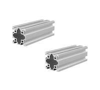 GTPBAO 2pcs 4040 V Type Slot Aluminum Extrusion Profile 40x40mm Square Rail Tube for Climbing Rack Furniture Frame Display Cabinet Extruded rail(Silver,350mm long)