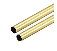 GTPBAO 2Pcs Brass Hollow Pipe Straight Round Thin Brass Tube OD 9mm 9.5mm 10mm 11mm 12mm 12.5mm Length 300mm 500mm Straight(500mm OD 9 x ID 6mm)