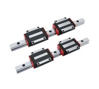 GTPBAO 2pcs HGR15 Linear Guide Rails HGW15CC Flange Slide Block 15mm Width Linear Motion Guideway Slide Rail for CNC Milling load rail(650mm 25.59" long)