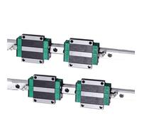 GTPBAO 2pcs HGR25 Linear Motion Linear Guide Rail with 4pcs HGW20CC Flange Slide Block for Lathes Machines Conveying Equipment load rail(750mm 29.53" long)