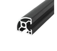 GTPBAO 3030R Aluminum Profile Corner European Standard 30x30mm 1/4 Arc Rail Frame for Counter Edge Display Cabinet Flower Rack Extruded rail(Black,600mm long)