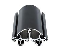 GTPBAO 39.37 Inch 1 Meter Long 8840R Arc Corner Profile Anodized Aluminum Extrusion Frame Rack Ladders Bracket Fish Tank Frame Extruded rail(Silver)