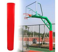 GTPBAO 4 FT Tall Basketball Hoop Padding, Red Heavy Duty Round Garages & Basement Pole Cover, Foam Wrap Around Protective Pad(Dia 3.5'')