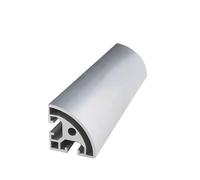 GTPBAO 40x40mm Aluminum Profile European Standard 4040R Arc Linear Extrusion Rail Profile Corner Frame for Flower Racks Extruded rail(250mm long)