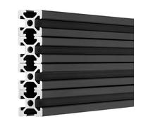 GTPBAO 4pcs 20x20mm Square Profile T Type Slot 2020 Aluminum Anodized Extrusion Linear Rail for Frame Bracket Extruded rail(Black,350mm long)