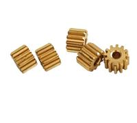 GTPBAO 5pcs 0.5 Module 11 Teeth Flat Gear 6.5mm Diameter Brass Cylindrical Gear 0.5M 11T 1.5mm 2mm 2.3mm 3mm 3.175mm Tight Fit shaft hardware(5mm thick 2.02mm bore)