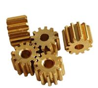 GTPBAO 5pcs 0.5 Module 17 Teeth Brass Straight Teeth Gear 2mm 3mm 3.175mm Tight Fit 0.5M 17T Pinion 9.5mm Diameter Spur Gear shaft hardware(5mm thick 1.98mm hole)