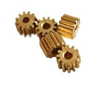 GTPBAO 5pcs 0.78mm Bore Copper Flat Gear Straight Teeth Pinion 0.3 Module 0.4 Module Gear 0.8mm Tight Fit Motor Shaft Pinion shaft hardware(0.3M 7T 3mm high)
