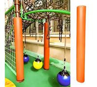 GTPBAO 6Ft 5Ft 4Ft Tall Round Pole Pad Orange, Basketball Post Padding Wrap Around Pole Cover for Garage Playground Gym, Fits 2.5" 5" 10" Diameter Columns(H 6 Ft,Dia 4'')