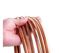 GTPBAO 99.9% T2 Copper Conditioning Pipe Copper Tube OD 2mm 3mm 4mm 6mm 8mm 10mm 12mm 14mm 16mm Straight(5 Meter x 6mm x 0.8mm)
