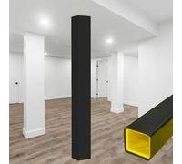 GTPBAO Basement Pole Wraps Column Cover Black, Perfect to Cover Basketball/Football/Volleyball Post and Playgrounds, 1.2m 1.5m 1.8m Tall(H 5 Ft,9x9 inch)