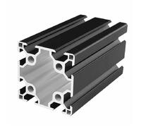 GTPBAO Double T Slot 6060 Aluminum Profile Extrusion 60x60mm Anodized Square Tube Frame for Engraving Machines Flower Racks Extruded rail(Black,350mm long)