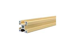 GTPBAO European Standard 3030 Aluminum Profile Colored 30x30mm Square Tube Linear Rail for DIY Furniture Frame Display Shelves Extruded rail(Gold,350mm 13.78")