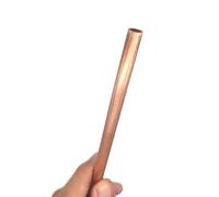 GTPBAO Red Copper Straight Pipe 300mm Length 2mm to 6mm OD 1mm Wall Thickness for Triangle Musical Instrument Craft Straight(OD 2 x ID 1mm)