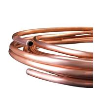 GTPBAO Soft Red Copper Tube 99.9% T2 Copper Coil Air Conditioning Pipe OD 2mm 3mm 4mm 6mm 8mm 10mm 12mm 14mm Straight(0.5 Meter x 4mm x 1mm)