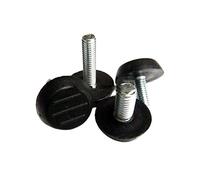 GTPBAO stud bushing 4pcs Black Furniture Table Chair Sofa Leg Feet Adjustable leveler Glide Slide Pad M6 M8 Screw on diameter 23mm threaded isolator (Color : M6x25mm)