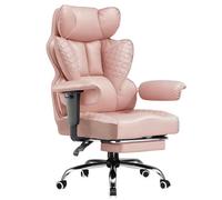 Gtplayer Office Chair High Back Pu Leather Executive Desk Chair With Footrest, Ergonomic Big Swivel Reclining Computer Chairs