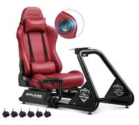 GTPLAYER Racing Simulator Cockpit with Seat, Sim Racing Cockpit Multi-function Adjustable Gaming Wheel Stand for G25 G27 G29 G920 G923 T300 PS5 PS4 Xbox, Without Wheel, Shifter & Pedals