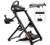 GTPLAYER Steering Wheel Stand for G25 G27 G29 G920 Foldable Racing Gaming Wheel Stand with Adjustable Height/Angle, Driving Simulator