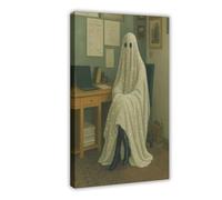 GTQZSAF Office Ghost - Quirky Surreal Gothic Art（2） Canvas Poster Bedroom Decor Landscape Office Room Decor Gift 08x12inch(20x30cm)
