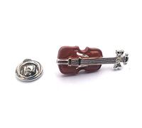 GTR Brown Violin Lapel Pin Badge X2AJTP154