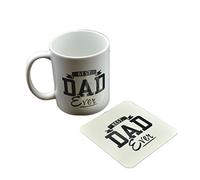 GTR-Gifts Mug & Coaster Gift Set Best DAD Ever Fathers Day or Birthday Gift XMCS004