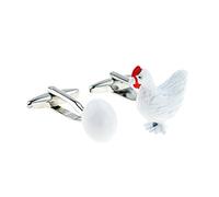 GTR Pair of Chicken & Egg Design Cufflinks Presented in a Cufflink Box